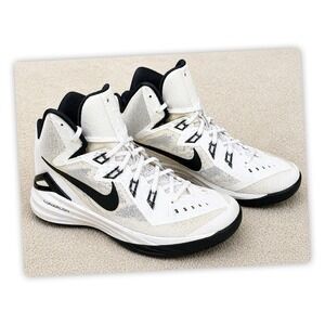 Nike Lunar Hyperdunk‎ Basketball Shoes White Black Men's Size 13 13653483-100